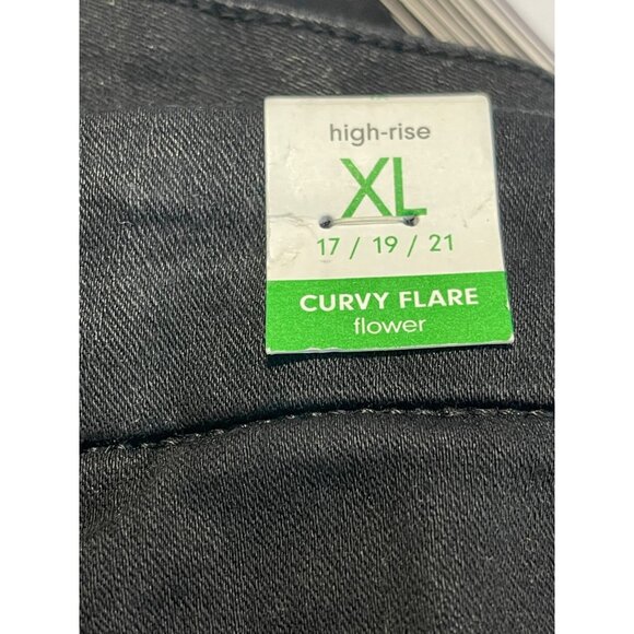 ReGeneration By Celebrity Pink Womens High Rise Curvy Flare Black Jeans XL 34x31 - Picture 11 of 12